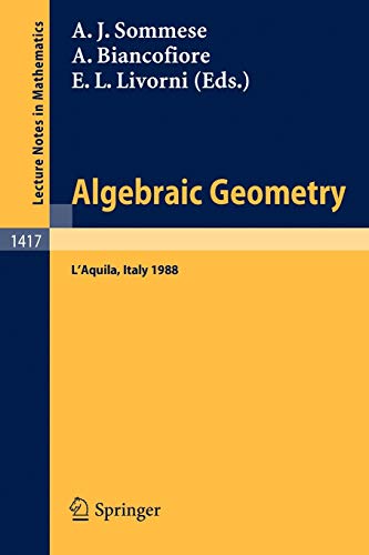 9783540522171: Algebraic Geometry: International Conference Proceedings: 1417 (Lecture Notes in Mathematics)