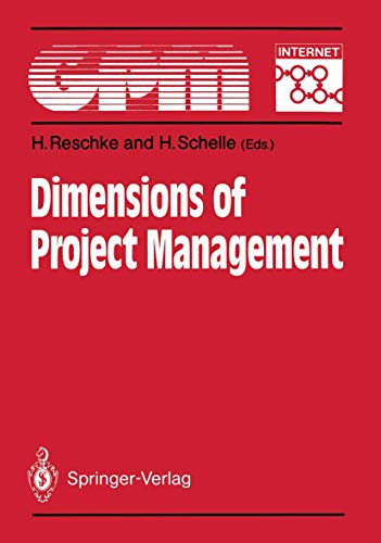 Beispielbild fr Dimensions of Project Management: Fundamentals, Techniques, Organization, Applications zum Verkauf von medimops