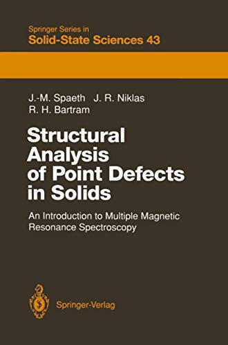 Beispielbild fr Structural Analysis of Point Defects in Solids: An Introduction to Multiple Magnetic Resonance Spectroscopy zum Verkauf von Ammareal