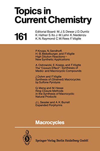 9783540543480: Macrocycles: 161 (Topics in Current Chemistry, 161)