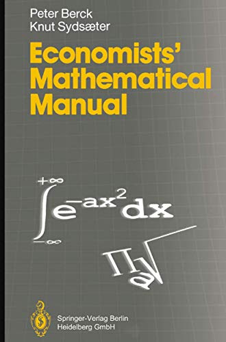 9783540543701: Economist's Mathematical Manual
