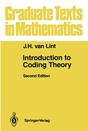 Introduction to coding theory. Graduate texts in mathematics 86 - Lint, Jacobus Hendricus van