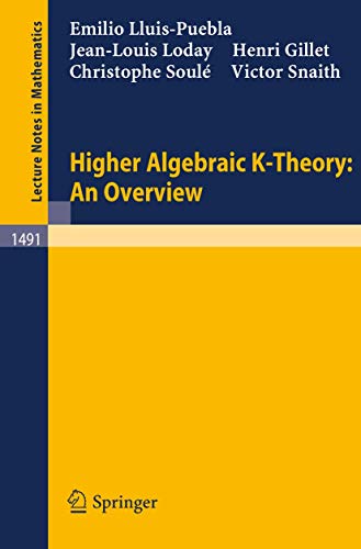 Stock image for Higher Algebraic K-Theory: An Overview for sale by Chiron Media