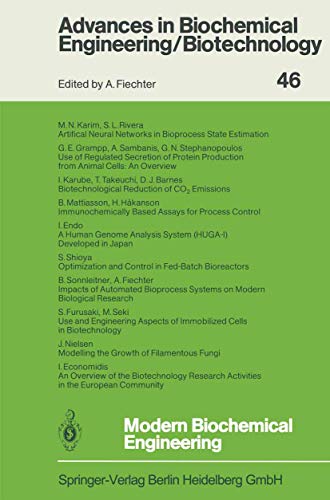 Imagen de archivo de Modern Biochemical Engineering (Advances in Biochemical Engineering/Biotechnology, 46) a la venta por Zubal-Books, Since 1961