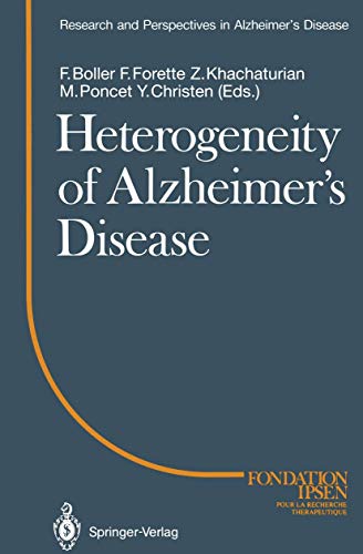 Stock image for Heterogeneity of Alzheimer's Disease (Research and Perspectives in Alzheimer's Disease) for sale by Wonder Book