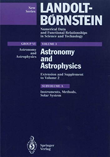 9783540560791: Instruments, Methods, Solar System: 3A (Astronomy and Astrophysics)