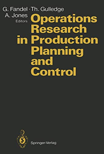 Imagen de archivo de Operations Research in Production Planning and Control a la venta por Zubal-Books, Since 1961