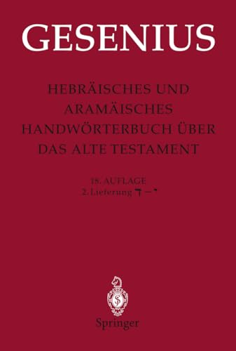 9783540580485: Hebrisches und Aramisches Handwrterbuch ber das Alte Testament: 2.Lieferung י – ד