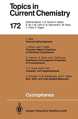 Imagen de archivo de Cyclophanes (Topics in Current Chemistry, Vol. 172) a la venta por Zubal-Books, Since 1961