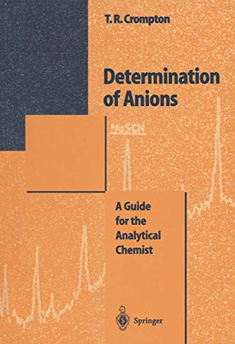 Stock image for Determination of Anions: A Guide for the Analytical Chemist for sale by Anybook.com