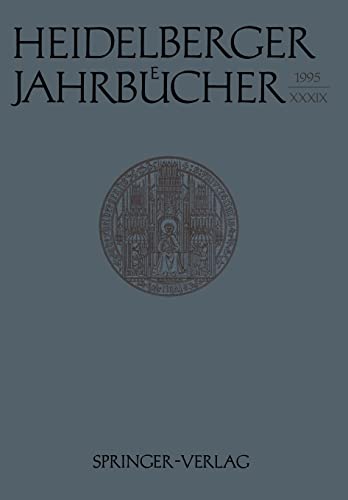 9783540604358: Heidelberger Jahrbucher