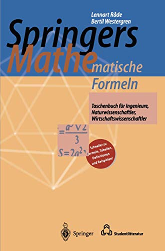 Beispielbild fr Springers Mathematische Formeln: Taschenbuch fr Ingenieure, Naturwissenschaftler, Wirtschaftswissenschaftler zum Verkauf von Buchpark