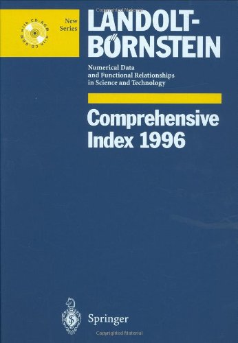 9783540608042: Comprehensive Index 1996: 11996 (Landolt-Brnstein: Numerical Data and Functional Relationships in Science and Technology - New Series)
