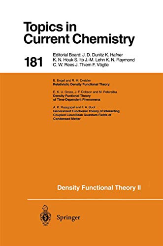 Imagen de archivo de Density Functional Theory II: Relativistic and Time Dependent Extensions (Topics in Current Chemistry, Volume 181) a la venta por Zubal-Books, Since 1961