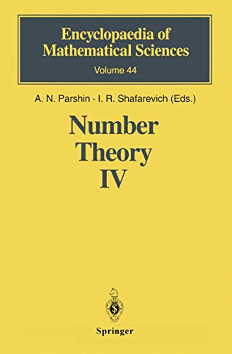 Stock image for Number Theory IV: Transcendental Numbers (Encyclopaedia of Mathematical Sciences, 44) for sale by GF Books, Inc.