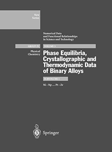 Ni-Np ... Pt-Zr (Landolt-Börnstein: Numerical Data and Functional Relationships in Science and Technology - New Series, 5I)