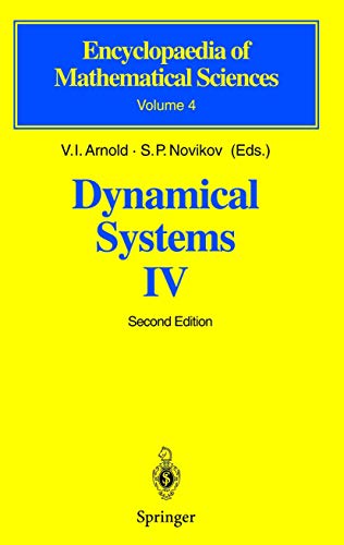 9783540626350: Dynamical Systems IV: Symplectic Geometry & Its Applications