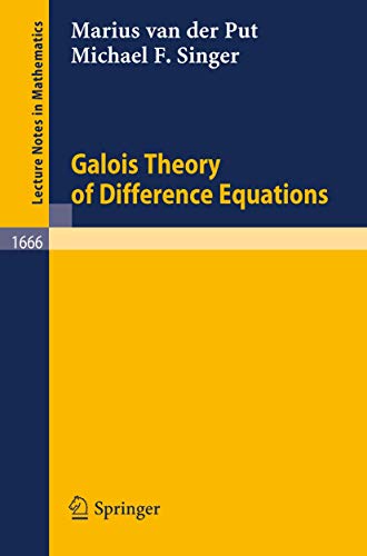 9783540632436: Galois Theory of Difference Equations