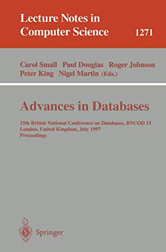Stock image for Advances in Databases Lecture Notes in Computer Science No. 1271 for sale by B-Line Books