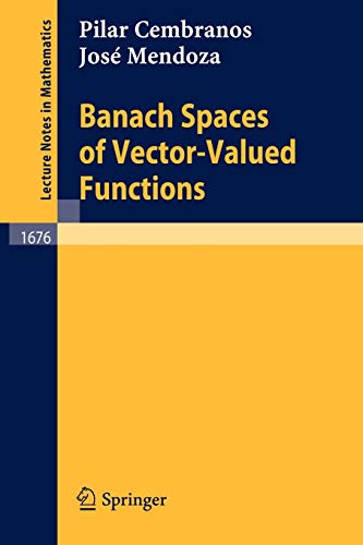 Beispielbild fr Banach Spaces of Vector-Valued Functions zum Verkauf von Chiron Media