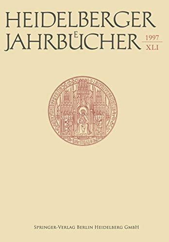 9783540638124: Heidelberger Jahrbucher: 41 (Heidelberger Jahrbcher)