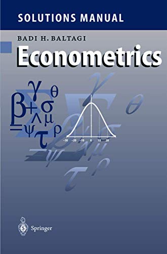 Stock image for Solutions Manual for Econometrics for sale by GF Books, Inc.