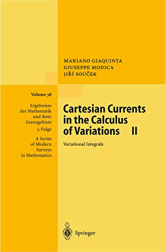 Beispielbild fr Cartesian Currents in the Calculus of Variations II zum Verkauf von Books Puddle