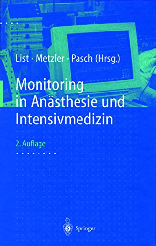 Imagen de archivo de Monitoring in Ansthesie und Intensivmedizin a la venta por medimops