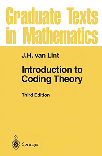 Stock image for Introduction to Coding Theory (Graduate Texts in Mathematics, 86) for sale by Jackson Street Booksellers