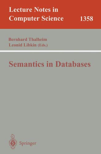 Stock image for Semantics in Databases (Lecture Notes in Computer Science, 1358) for sale by Phatpocket Limited