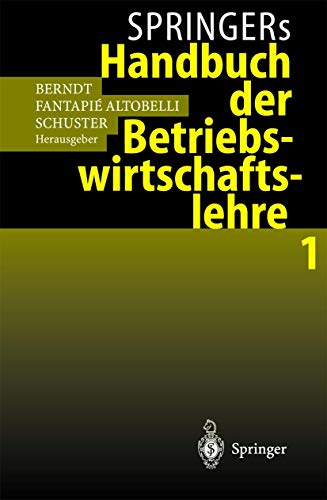 Stock image for Springers Handbuch der Betriebswirtschaftslehre 1 for sale by medimops