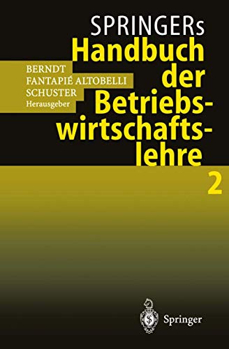 Stock image for Springers Handbuch der Betriebswirtschaftslehre 2 for sale by medimops
