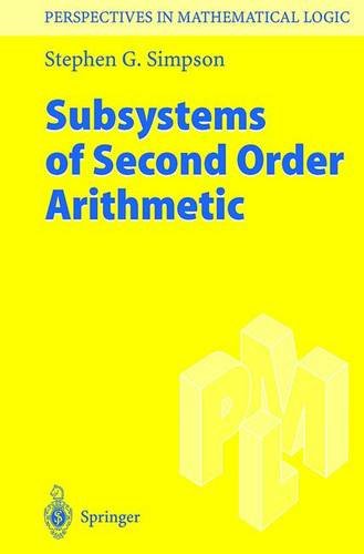 9783540648826: Subsystems of Second Order Arithmetic (Perspectives in Mathematical Logic)