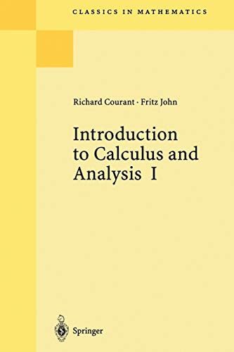 Stock image for Introduction to Calculus and Analysis Volume 1. Reprint of the 1989 Edition. (Classics in Mathematics) for sale by Zubal-Books, Since 1961