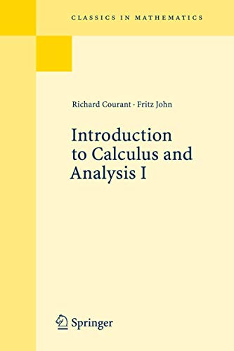 Stock image for Introduction to Calculus and Analysis, Vol. 1 (Classics in Mathematics) for sale by GF Books, Inc.