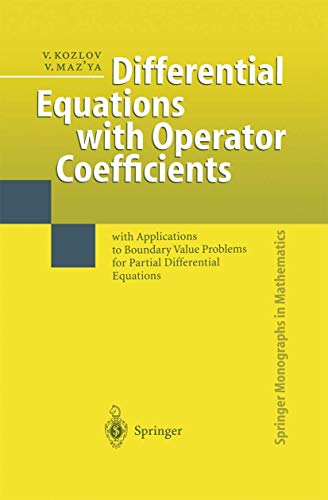 Imagen de archivo de Differential Equations with Operator Coefficients a la venta por Books Puddle