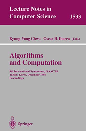 Algorithms and Computation - Oscar H. Ibarra