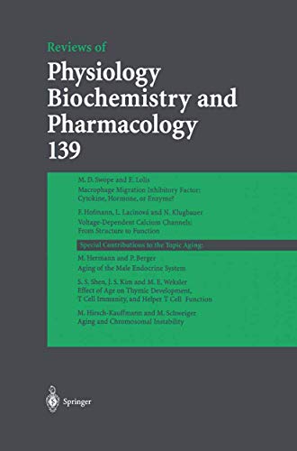 9783540656944: Reviews of Physiology, Biochemistry and Pharmacology 139
