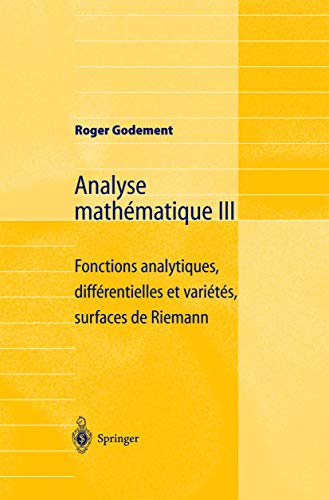 Imagen de archivo de Analyse Mathmatique III a la venta por medimops