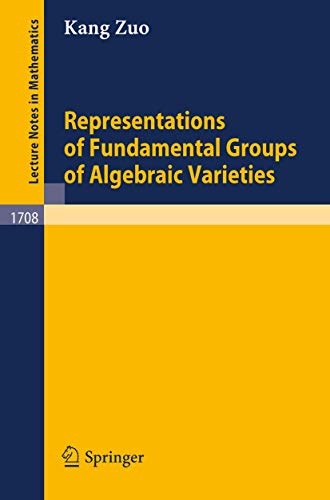 Imagen de archivo de Representations of Fundamental Groups of Algebraic Varieties a la venta por Chiron Media