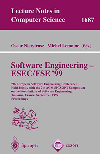 Stock image for SOFTWARE ENGINEERING- ESEC/FSE '99 7th European Software Engineering Conference for sale by mneme