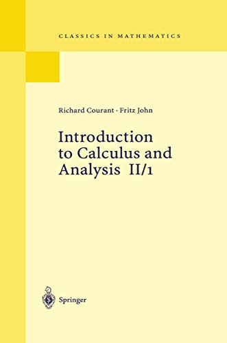 Stock image for Introduction to Calculus and Analysis II/1 for sale by Chiron Media