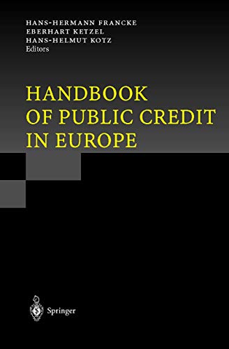 9783540665762: Handbook of Public Credit in Europe