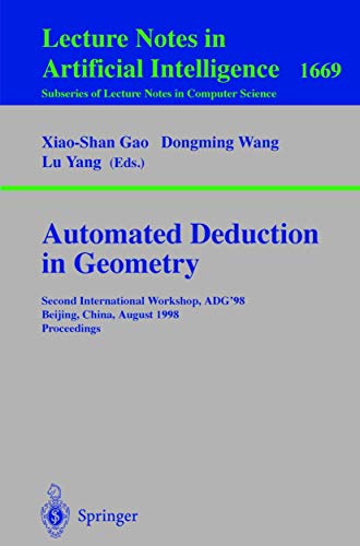 Imagen de archivo de Automated Deduction in Geometry a la venta por Books Puddle