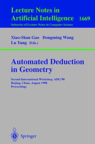 Stock image for Automated Deduction in Geometry for sale by Books Puddle