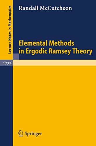 Imagen de archivo de Elemental Methods in Ergodic Ramsey Theory a la venta por Chiron Media