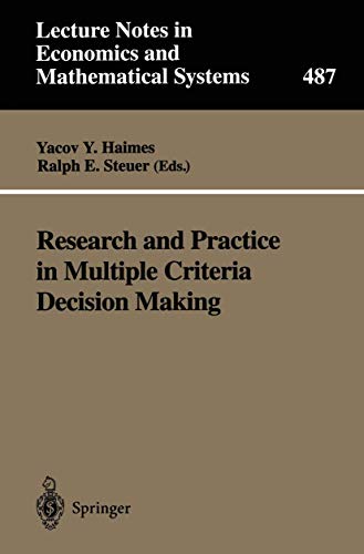 Stock image for Research and Practice in Multiple Criteria Decision Making: Proceedings of the XIVth International Conference on Multiple Criteria Decision Making . in Economics and Mathematical Systems (487)) for sale by Calliopebooks
