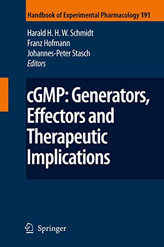 9783540689607: Cgmp: Generators, Effectors and Therapeutic Implications: 191 (Handbook of Experimental Pharmacology)