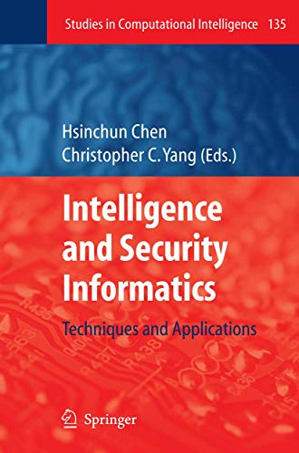 Beispielbild fr Intelligence and Security Informatics Techniques and Applications zum Verkauf von Buchpark