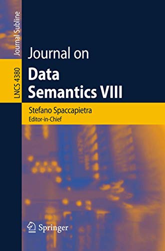 Stock image for JOURNAL ON DATA SEMANTICS VIII for sale by Basi6 International